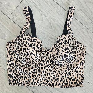 Cheetah Print Bustier Top